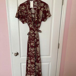 Wrap Long Cocktail Dress